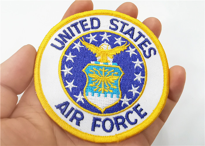 Air Force Military Style Patches Full Embroidered With Iron On Backing
